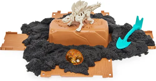 Vista 8 de Kinetic Sand, Dino XCavate - Paquete de 3, hecho con arena natural, juguetes sensoriales de arena para niños a partir de 6 años
