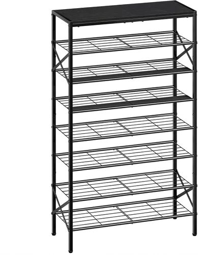 Vista 15 de Zapatero de metal de 6 niveles para almacenamiento de zapatos para entrada, 18-24 pares de zapatero estrecho para armario, zapatero resistente