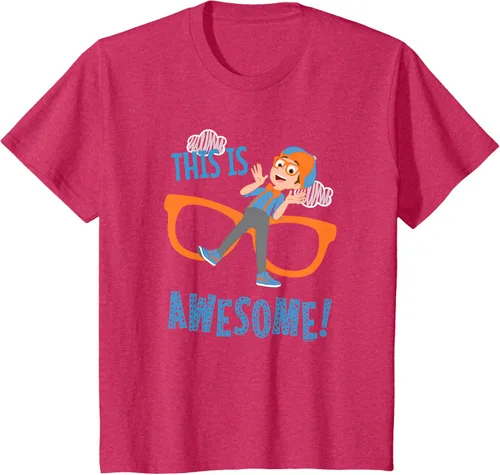 Vista 26 de Blippi This is Awesome Glasses - Camiseta talla S Azul Pastel