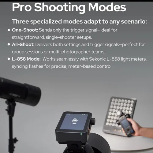 Vista 5 de Godox X3 Pro C X3Pro C Pantalla táctil TTL Flash Trigger para Canon, 2.4G inalámbrico, pantalla LCD de 2.4 pulgadas, integración Bluetooth y control