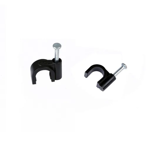 Vista 2 de TENINYU Paquete de 200 clips de cable para cables Ethernet para cable de 0.276 in para cable RG6 Cat6, color negro