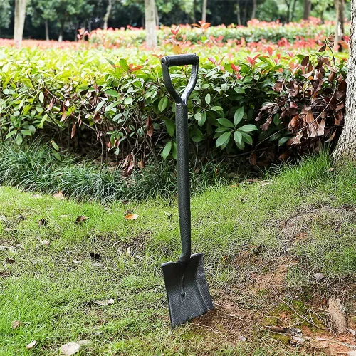 Vista 6 de 2 piezas de mango mini pala con palas para excavar – Pala de punta cuadrada de metal – pala recta de acero (wh000007)