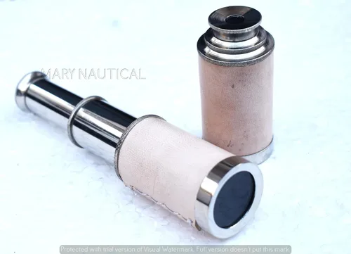 Vista 2 de 6 '' latón telescopio náutico pirata spyglass aventura navegación monocular para senderismo plegable al aire libre telescopio decorativo