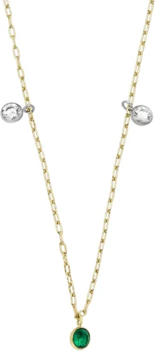 Vista 2 de Fossil - Collar con colgante de acero inoxidable en tono dorado para mujer