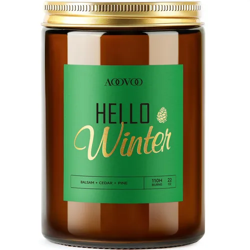 Vista 9 de AOOVOO Velas de canela de manzana, velas perfumadas de 22 onzas, vela de aromaterapia, vela de soja para el hogar perfumada