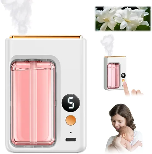 Vista 9 de Difusor automático de aromaterapia, difusor de aceite esencial para el hogar, versión digital del difusor de aroma, difusor de aroma reemplazable