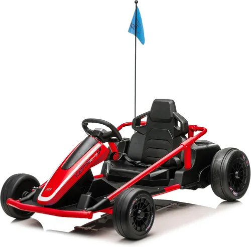 Vista 7 de sopbost Kart eléctrico de deriva de 36V Go Kart, 2WD Kids Ride On Car Negro