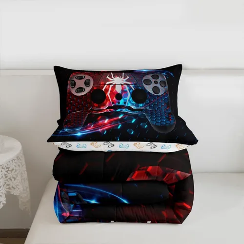 Vista 44 de Erosebridal Juego de edredón de hojas de cannabis, juego de ropa de cama de marihuana con estampado colorido de plantas, decoración bohemia de 2