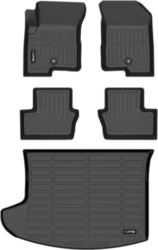 Vista 49 de HAFIDI® - Tapetes para auto con almacenamiento debajo del asiento, para todo clima, antideslizantes, de elastómero termoplástico, para la primera