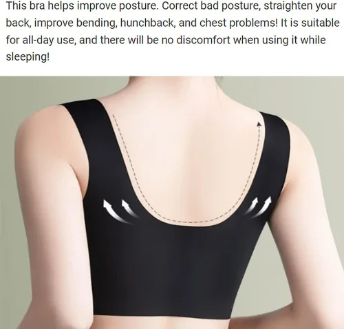 Vista 6 de Wmbra - Brasier corrector de postura Wmbra, corrección de postura, brasier cruzado ergonómico sin aros para el verano