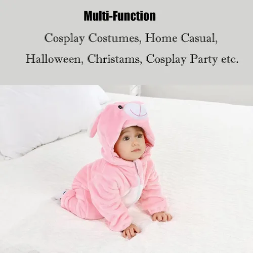 Vista 3 de Disfraz de bebé de Halloween para niños pequeños, rómper, mameluco para niños o niñas, ropa de animales, de 2 a 36 meses