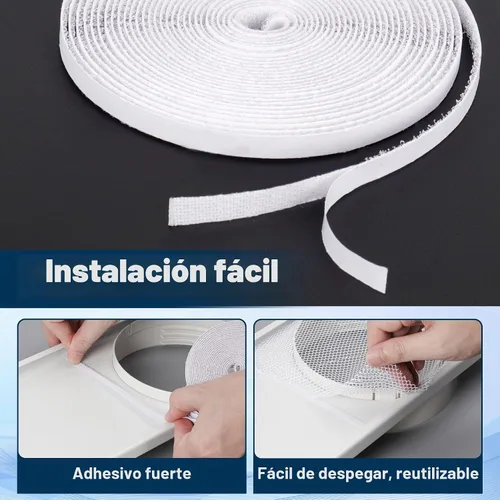 Vista 4 de Kit de sellado de ventana de CA portátil, protector de pantalla de malla, ajuste universal para la mayoría de placas de sellado de ventana