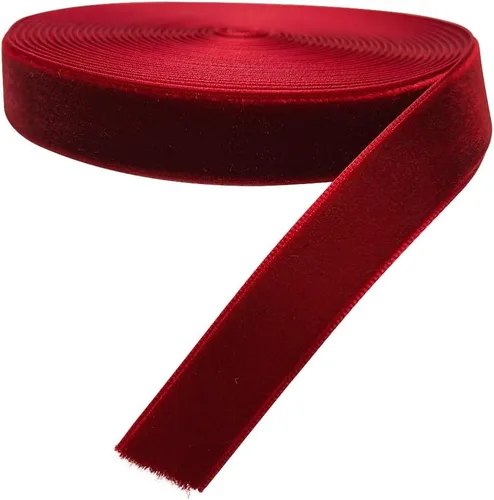 Vista 14 de Chenkou Craft 5 yardas de cinta de terciopelo para decoración navideña y embalaje artesanal