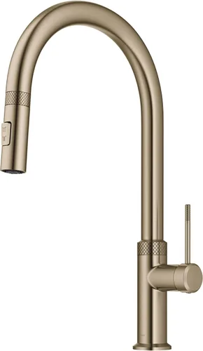 Vista 17 de Kraus KPF-2822BB Oletto Grifo de barra de cocina de una manija, 12 pulgadas, latón cepillado