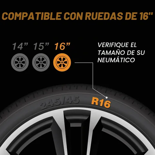 Vista 6 de PACRIM - Juego de fundas para ruedas cromadas de 16 pulgadas compatibles Cromo