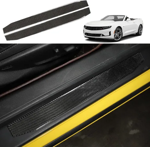 Vista 18 de Calcomanía de fibra de carbono para perilla de ventilación de aire acondicionado, cubierta interior para Chevrolet Camaro 2016 2017 2018 2019 2020