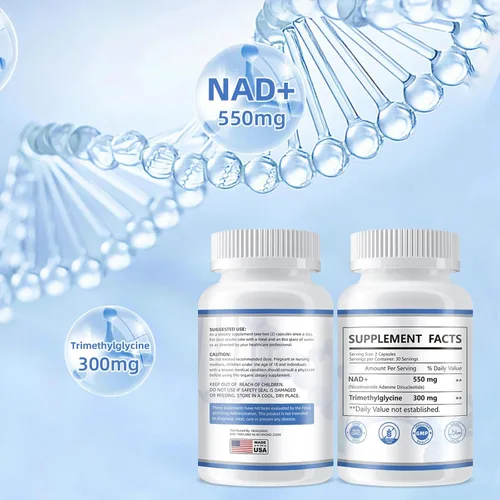 Vista 9 de Suplemento NAD liposomal para mujeres: Suplemento NAD+ con Resveratrol 550MG Apoyo Reparación Celular Apoyo Energía y Envejecimiento Saludable