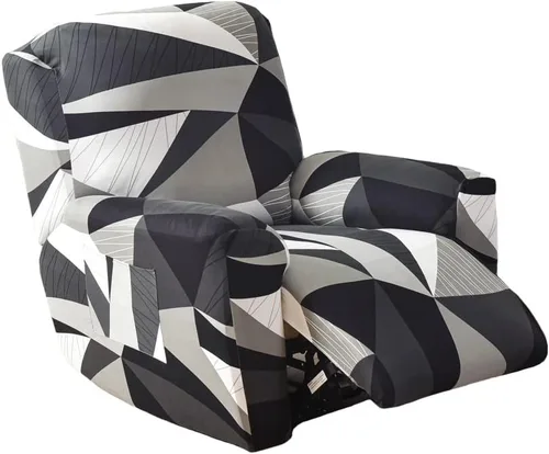 Vista 42 de Fundas elásticas para sillas reclinables, 4 piezas, fundas estampadas Lazyboy para sillón reclinable Lazyboy, funda de elastano suave para silla
