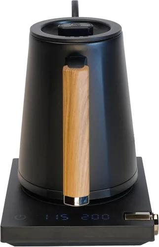 Vista 6 de Turin - Hervidor eléctrico de cuello de cisne de acero inoxidable de 20.3 fl oz con control preciso de temperatura, calentamiento rápido y mango