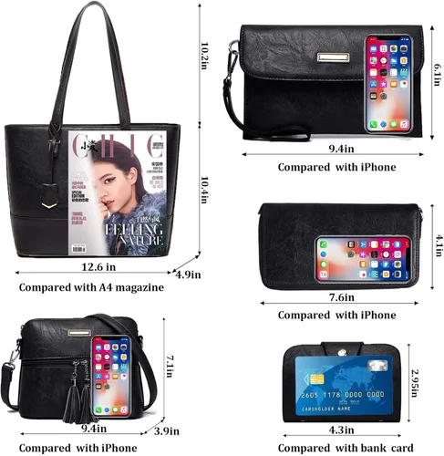 Vista 3 de AILLOSA Carteras y bolsos de mano para mujer, bolsos de hombro