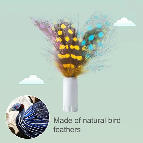 Vista 5 de ORSDA 6 PIEZAS Plumas de Repuesto SOLAMENTE Juguetes Interactivos para Gatos