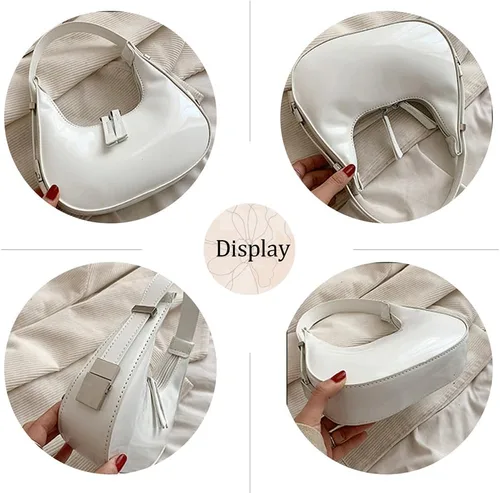 Vista 4 de JYG Crescent Shoulder Bag for Women Retro Hobo Handbags Top Handle Bags Fashion Ladies Clutch Purses