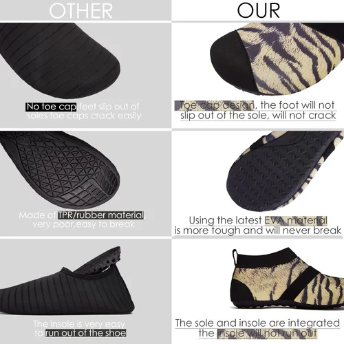 Vista 5 de PIOFDAIX Water Shoes for Women and Men, Quick-Dry Beach Aqua Socks Swim Shoes, Pool Water Socks with Foot Massage