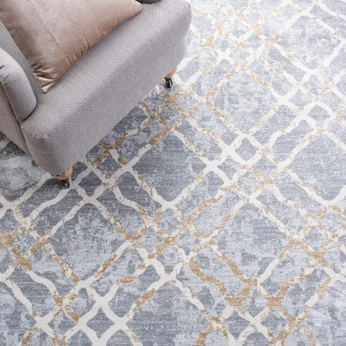 Vista 7 de MARTHA STEWART x Safavieh MSR0957G - Alfombra enrejada que no desprende pelusa para sala de estar, comedor y dormitorio, 5 pies 3 pulgadas x 7 pies