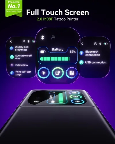 Vista 2 de Phomemo Impresora de plantillas de tatuaje M08F Plus con estuche de almacenamiento