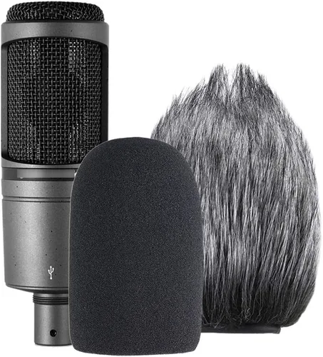 Vista 6 de YOUSHARES Audio-Technica AT2020 Pop Filter – 2 piezas AT2020 Micrófono Parabrisas para Audio Technica AT2020 y AT-2035 AT-2050 ATR2500 ATR2500X