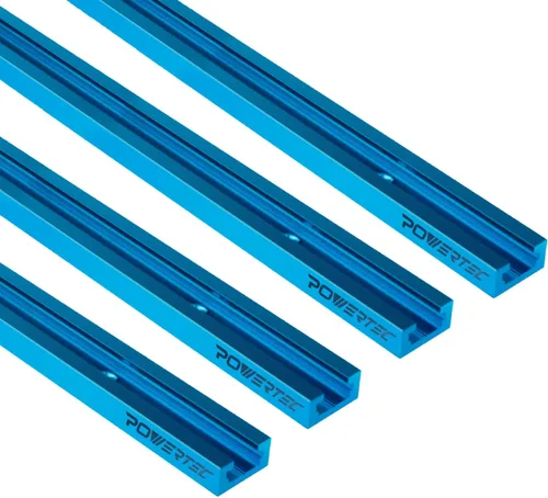 Vista 9 de POWERTEC 71888 Kit de Perillas de Riel en T y Tope Abatible para Valla de 3", con Pernos Hexagonales de 1/4"-20 x 1-1/2" y Arandelas de 1/4", Kit
