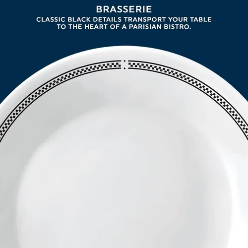 Vista 4 de Corelle Vitrelle - Juego de platos para ensalada y aperitivos de 6.75", vidrio de triple capa y resistente a las astillas, platos redondos ligeros