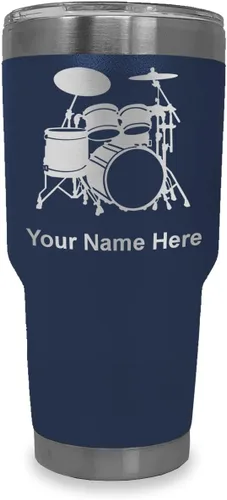 Vista 38 de LaserGram Vaso aislado al vacío de 20 onzas, juego de batería, grabado personalizado incluido (negro)