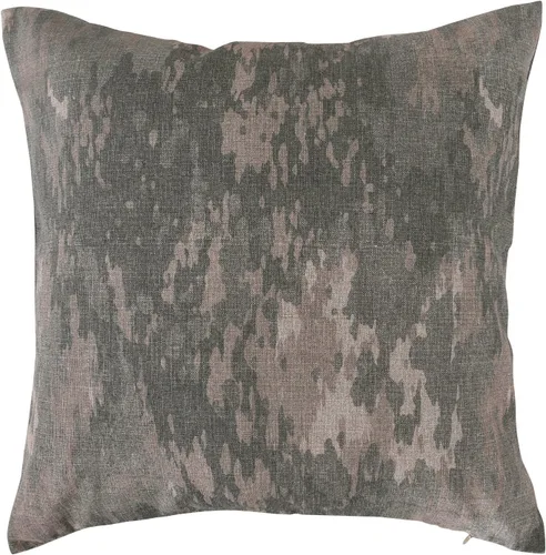 Vista 43 de Deconovo Almohada decorativa de lino sintético para el hogar, hecha a mano, a cuadros, para sofá, 18 x 18 pulgadas, gris oscuro y blanco