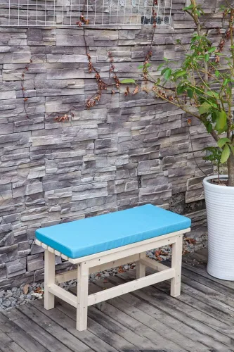 Vista 2 de Cojín impermeable para silla de banco de patio al aire libre, cojín de asiento o respaldo para exteriores, cojín de repuesto rectangular duradero
