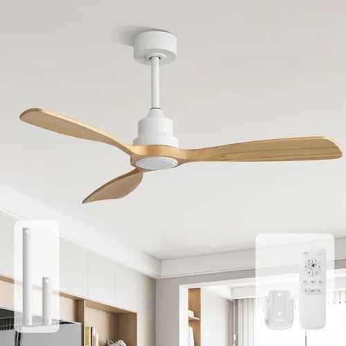 Vista 33 de Sofucor Ventiladores de techo inteligentes de 60 pulgadas con luces, ventilador de techo inteligente moderno para exteriores
