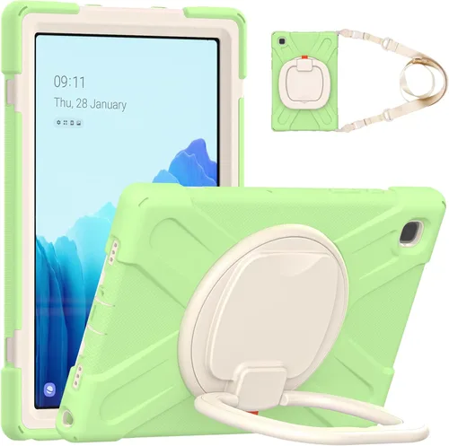 Vista 129 de 360 Rotation Case for Galaxy Tab ActivePro/Tab Active4 Pro/Active 5 Pro 10.1" Sturdy Cover Rotate Ring Stand Shoulder Carrying Strap Hand Strap