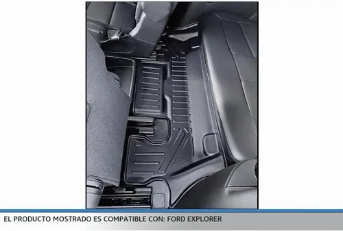 Vista 5 de SMARTLINER Juego de alfombrillas personalizadas de 3 filas compatibles con Ford Explorer 2020-2023 Ford Explorer 2022 - 2025