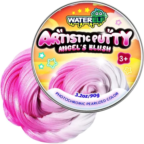 Vista 10 de Waterelf MCP001-MCP003 - Masilla sensorial multicolor, no tóxica para aliviar el estrés para niños, niñas y adultos, juguete antiestrés no pegajoso