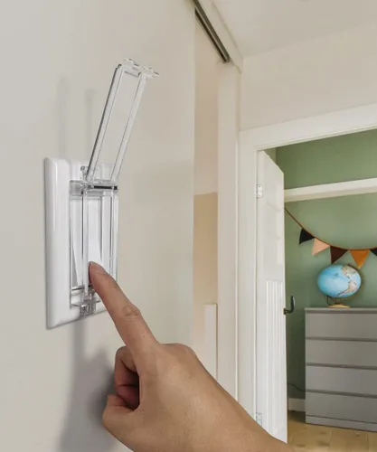 Vista 6 de Protección de interruptor de luz, ILIVABLE cubierta de interruptor basculante a prueba de niños evita que los niños o el interruptor se enciendan