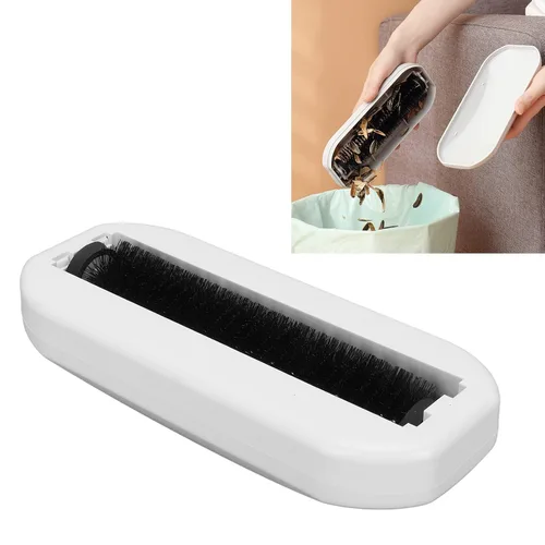 Vista 7 de Cepillo barredora de migas de mesa, colector de residuos de cabello suave para el hogar, barredora de migas de mano reutilizable, colector