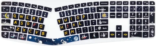 Vista 10 de Funda de silicona para teclado compatible con Logitech Ergo K860, diseño ergonómico de EE. UU., accesorios Logitech K860, lindo gato