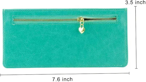 Vista 2 de XEYOU Women's Credit Card Wallet Slim Long Zipper Pocket Purse for Coin, Receipt Multi-function Card Wallet for Ladies
