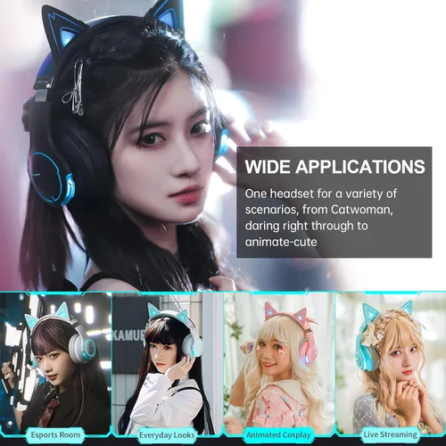 Vista 7 de Edifier G5BT CAT Auriculares inalámbricos con Bluetooth y cable para juegos con micrófono (negro)