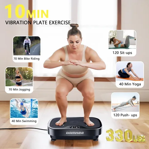 Vista 3 de Vibrating Board Exercise Machine, 9 Modes Vibration Platform for Lymphatic Drainage, 3D Upgrade Vibrating Board for Weight Loss, Home Body Fitness