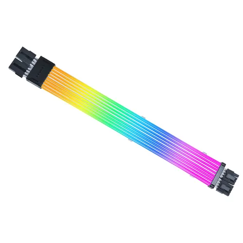 Vista 13 de Lian Li Strimer Wireless 24 Pin con controlador (PW24-1W-T) - Cable de extensión de alimentación RGB direccionable - Control inalámbrico de 2.4 GHz