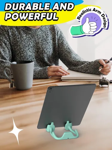 Vista 6 de CALDEVER Relleno de calcetín para adolescentes, niños, hombres, adultos, soporte para tablet con pulgares hacia arriba, soporte perezoso