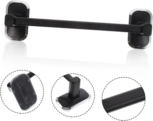 Vista 9 de Zapatero para almacenamiento de zapatos, con ventosa, soporte para toallas, soporte de pared, toallero de esquina para armario, baño, zapatero