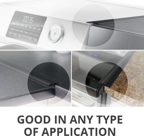 Vista 5 de Cubierta de Silicona para Huecos de Estufa X-Protector – Protector de 50" x 1" Entre Estufa y Mostrador – Relleno Autoadhesivo Premium para Huecos