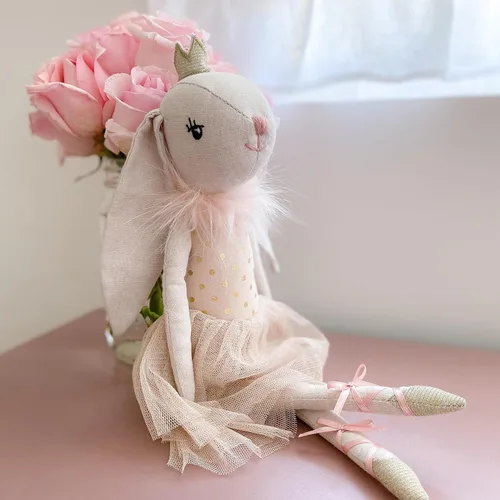 Vista 7 de MON AMI Bijoux Bunny - Muñeca de bailarina de princesa, juguete de peluche de 15 pulgadas para niñas